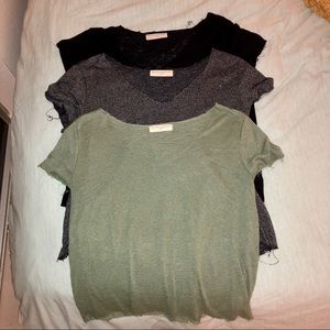 Project Social T textured v-neck bundle - Size S
